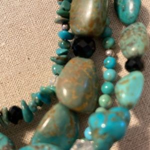 Stunning four strand real Turquoise necklace by Silpada Designs. A perfect gift!